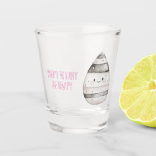 Blush White Black Happy Smiling Candy Corn Shot Glass