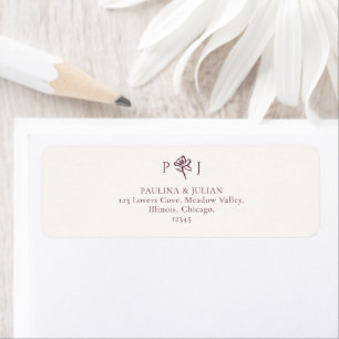 Blush White & Burgundy Floral Wedding Return