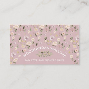 Blush Wildflower Botanical Floral Business Card
