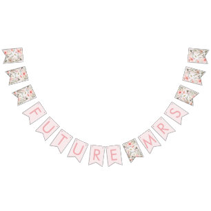 Blush Wildflowers Future Mrs Bridal Bunting Banner