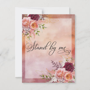 Blush Will You Be My Bridesmaid Proposal Card