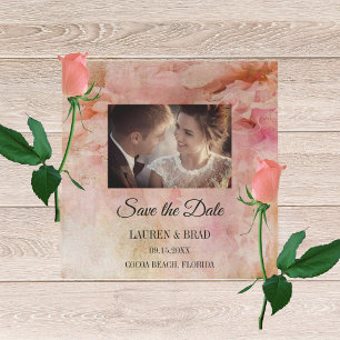 Blushed Floral Vintage Save The Date