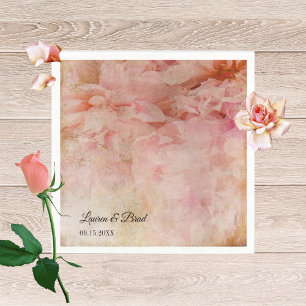 Blushed Floral Vintage Wedding Napkins