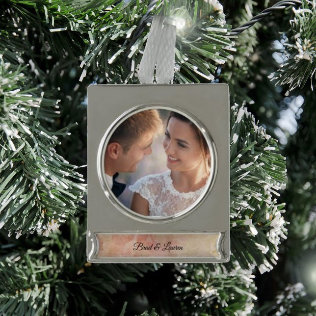 Blushed Floral Vintage Wedding Ornament (Creator Uploaded)