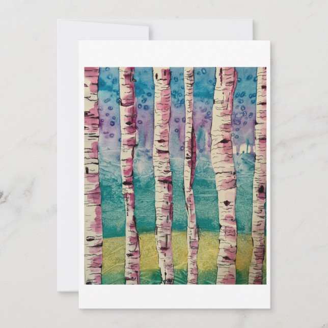 Blushing Birches, by Joyce Knight-Coyne Thank You Card (Front)