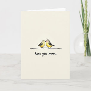 Blushing Birds Mums Love Card