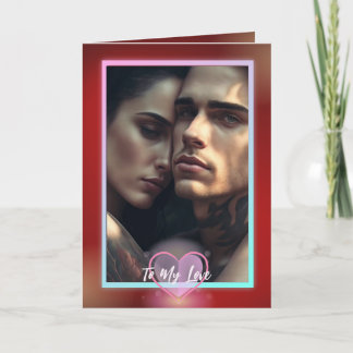 Blushing Blood Red Valentine's Day Holiday Card