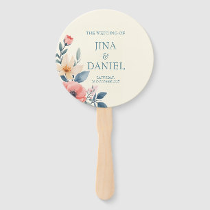 Blushing Bloom Hand Fan