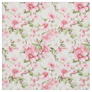 Blushing Blooms: A Symphony of Pink Flowers Fabric