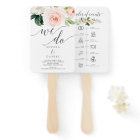 Blushing Blooms Wedding Program and Timeline