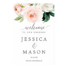 Blushing Blooms Wedding Welcome Sign