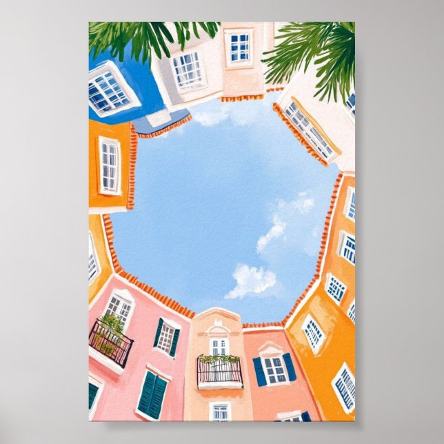 “Blushing Botanica” Floral Poster Elegant Wall Art (Front)