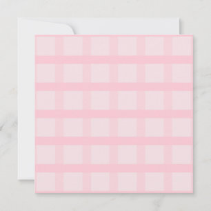 Blushing Bride And Tea Rose Pink Gingham Pattern Card