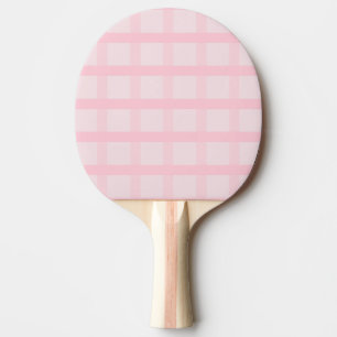Blushing Bride And Tea Rose Pink Gingham Pattern Ping Pong Paddle