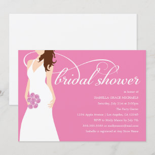 Blushing Bride Choose Background Colour Invitation