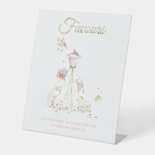 Blushing Bride in Bloom Bride to Be Pedestal Sign