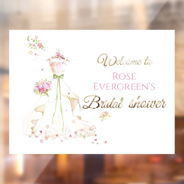 Blushing Bride in Bloom Bride to Be Window Cling (Sheet 2)