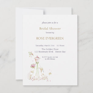 Blushing Bride in Bloom Invitation