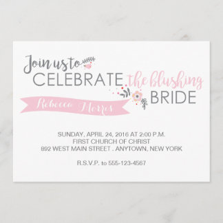 Blushing Bride Shower Invitation