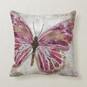 Blushing Butterfly Pillow