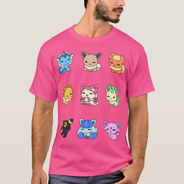 Blushing Eeveelutions T-Shirt (Front)