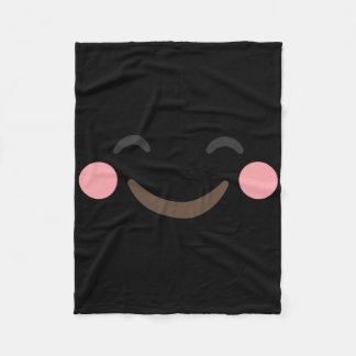 Blushing Emoticon Shirt Yellow Halloween  Fleece Blanket