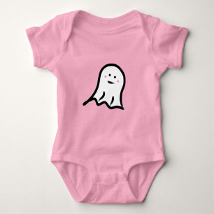 Blushing Ghost Cute Halloween Baby Bodysuit
