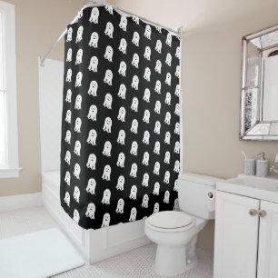 Blushing Ghost Cute Halloween  Shower Curtain