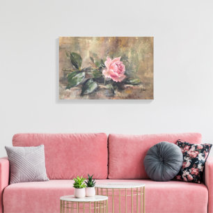 Blushing Grace Rose Canvas Print