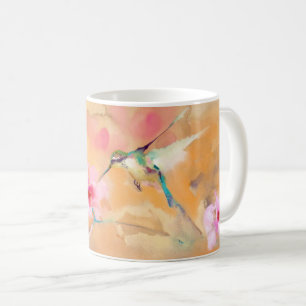"Blushing" Hummingbird Print Coffee Mug