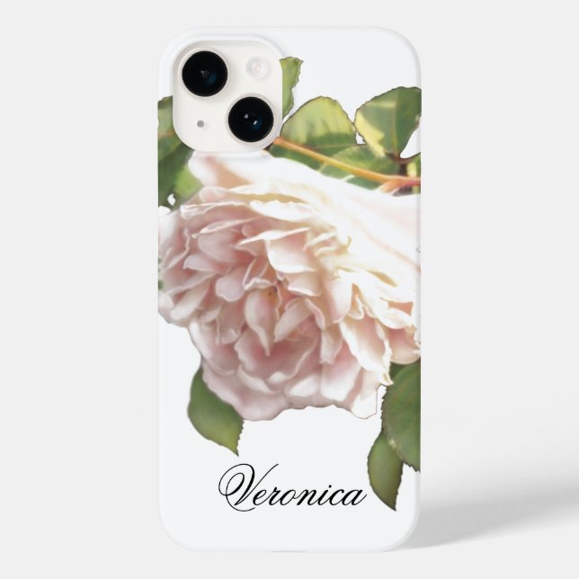 Blushing Ivory Peach Rose  Case-Mate iPhone Case (Back)