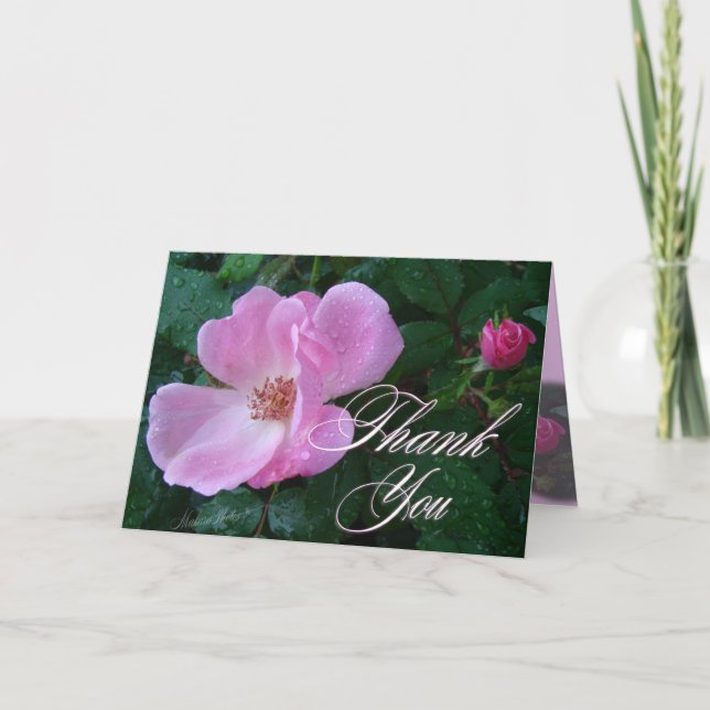 Blushing KORose TY-customise Thank You Card (Front)