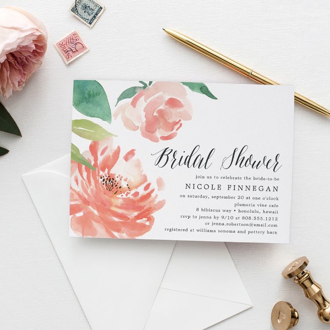 Blushing Peony | Bridal Shower Invitation (Creator Uploaded)