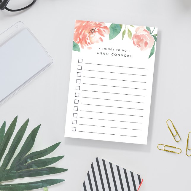Blushing Peony | Personalised To Do List Post-it Notes (Creator Uploaded)
