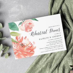 Blushing Peony   Rehearsal Dinner Invitation
