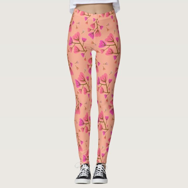 Blushing Petals Leggings (Front)