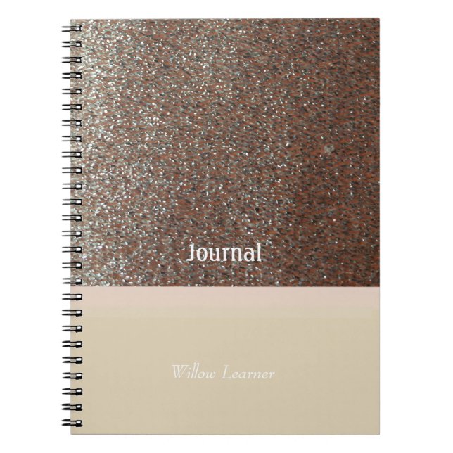 Blushing Pink Faux Glitter Journal (Front)