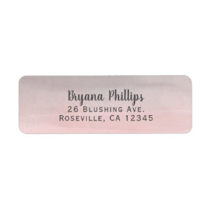 Blushing Pink & Grey Modern Watercolor Ombre