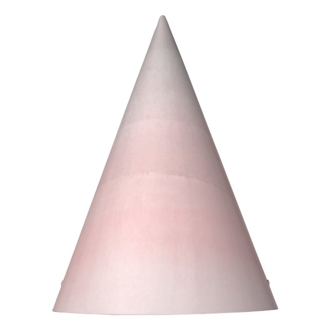 Blushing Pink Grey Modern Watercolor Ombre Chic Party Hat (Front)