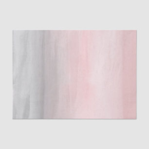 Blushing Pink Grey Modern Watercolor Ombre Chic Tissue Paper