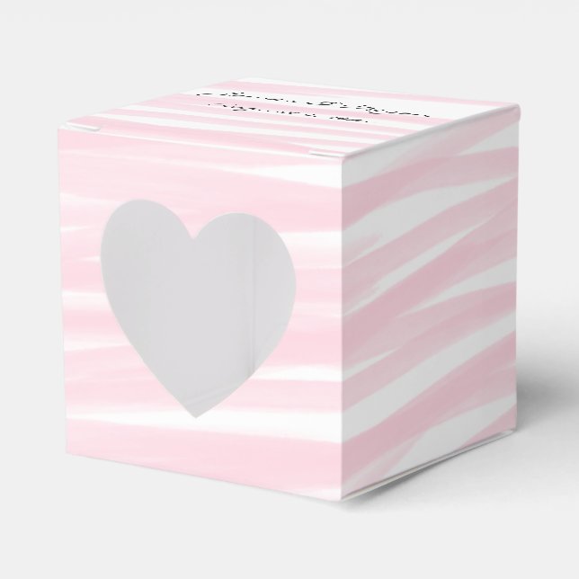 "Blushing Pink" Heart Favour Boxes (Front Side)