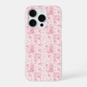 Blushing Pink Hearts iPhone 16 Pro Case
