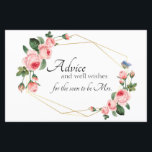 Blushing Pink Rose Advice Card<br><div class="desc">Featuring beautiful blush and pink florals. Personalise our gorgeous stationery with your event details easily and quickly,  simply press the customise it button.  Coordinating floral backside is included. Matching items to complete your event collection are available in our Zazzle store!</div>