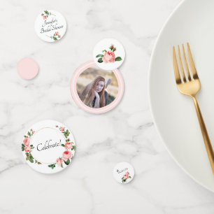 Blushing Pink Rose Custom Confetti