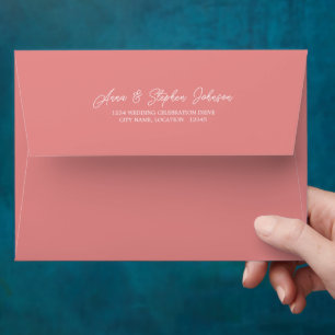 Blushing Pink with Return Address Envelope