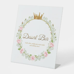 Blushing Romance: Pink Roses & Baby’s Breathe Pedestal Sign