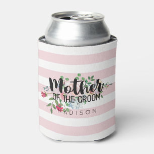 Blushing Rose Floral Wedding Mother of the Groom Can Cooler