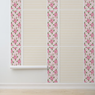 Blushing Rose Lines Wallpaper