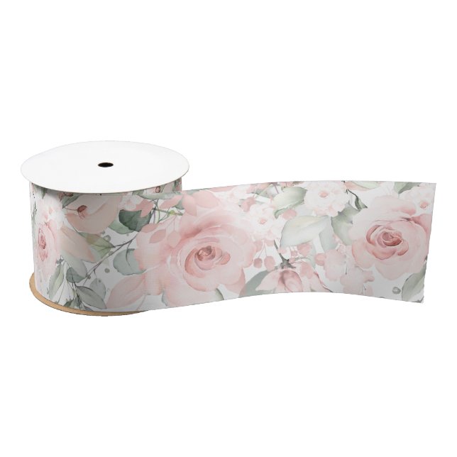 Blushing Roses 2 Wedding Satin Ribbon (Spool)