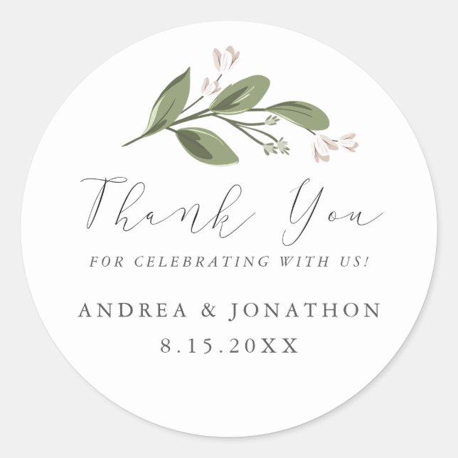 Blushing Sprigs Favour Sticker (Front)